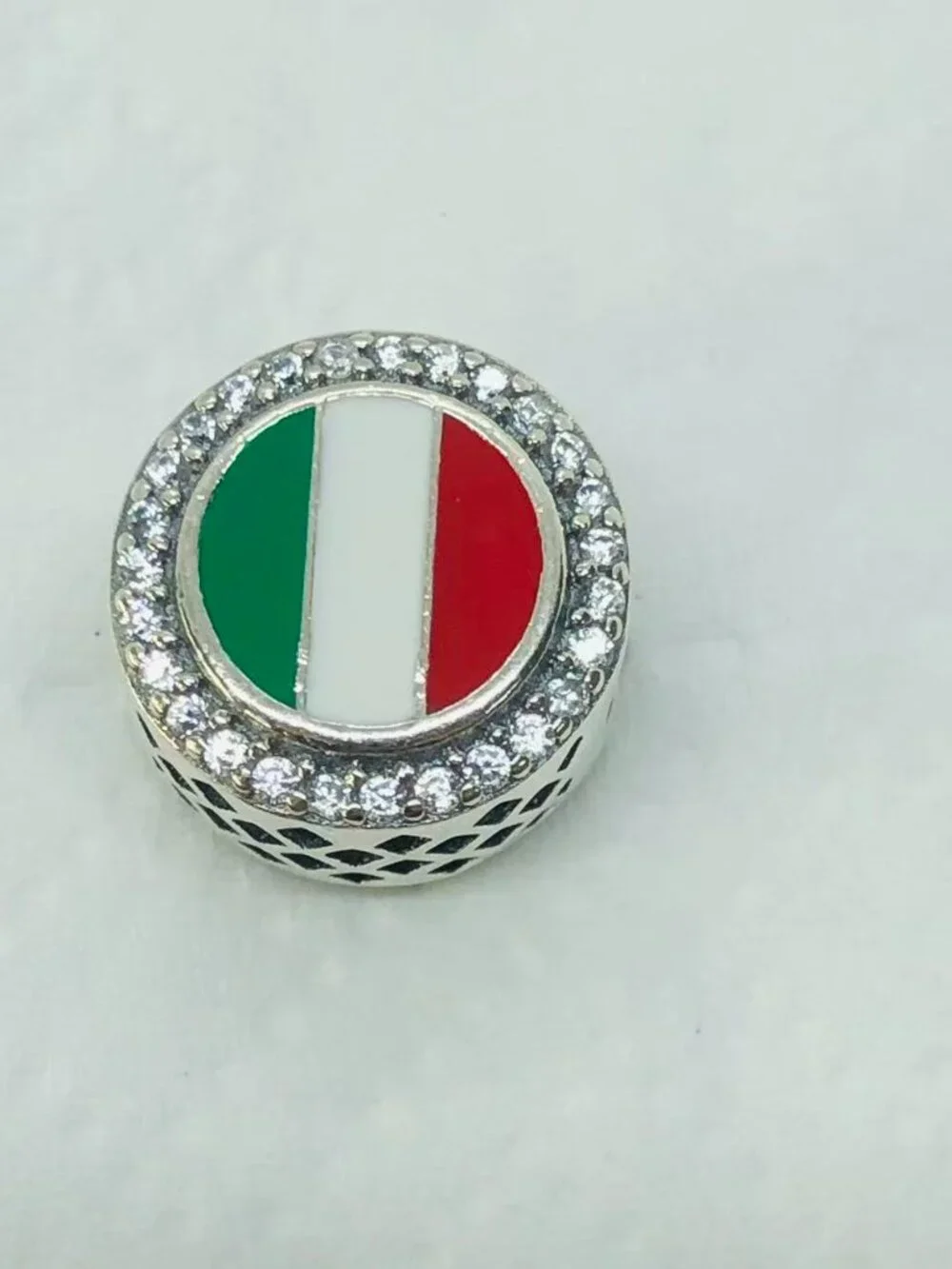 ✨ ✨Pandora Italy Flag Exclusive Charm Bead S925 Sterling Silver Jewelry